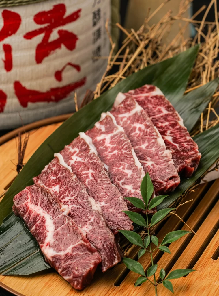 Kobe Beef Ribeye Deep Red Medium Rare Dense Fat Marbling