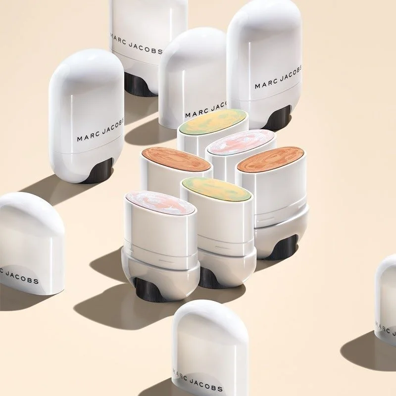Marc Jacobs Cosmetics White Minimalist Packaging Design
