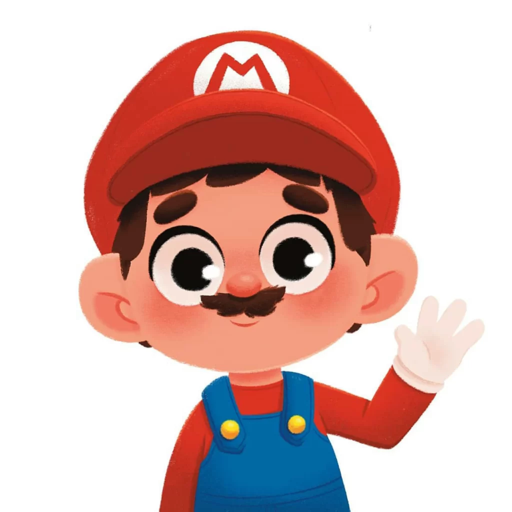 Mario Character Illustration Eleonore Pelluau
