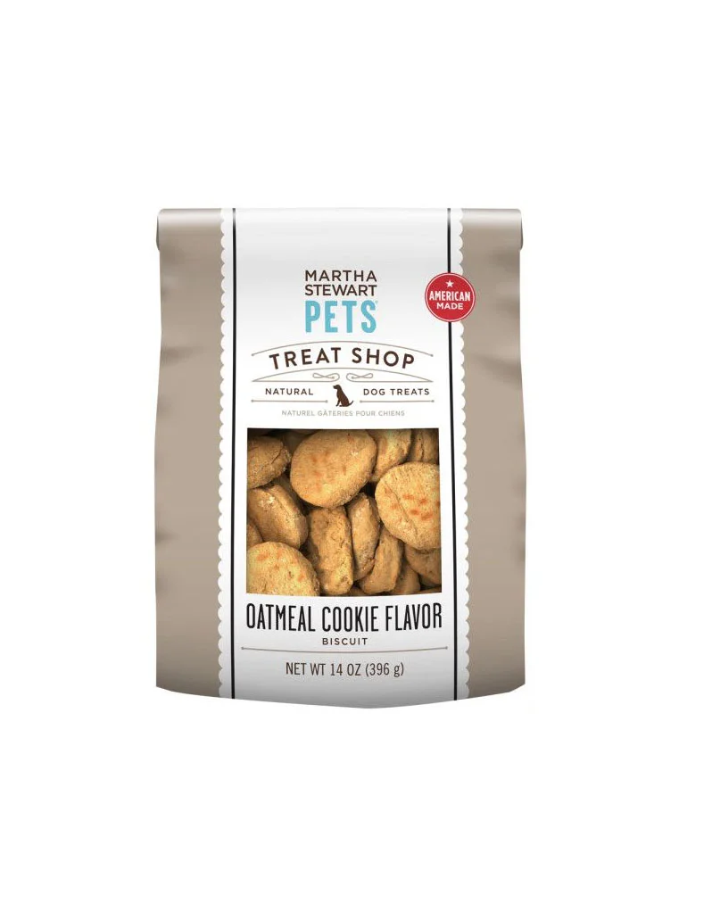 Martha Stewart Pets Treats Oatmeal Cookie Brown White Illustration