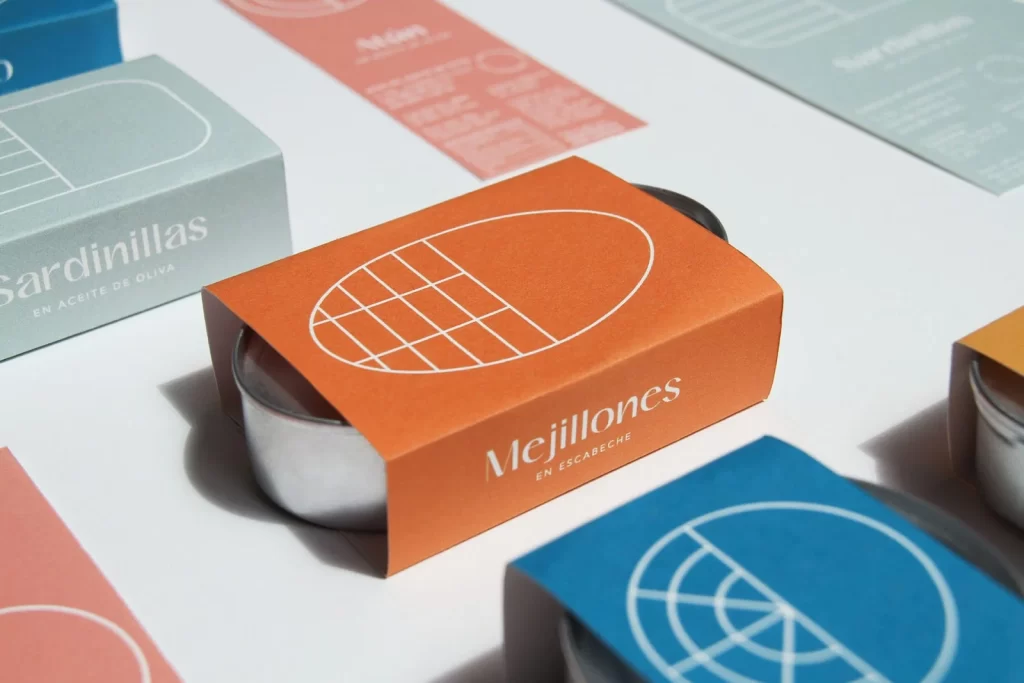 Mejillones Canned Fish Modern Geometric Design