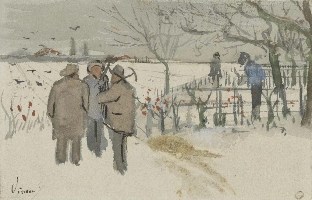 Miners in the Snow Winter Van Gogh