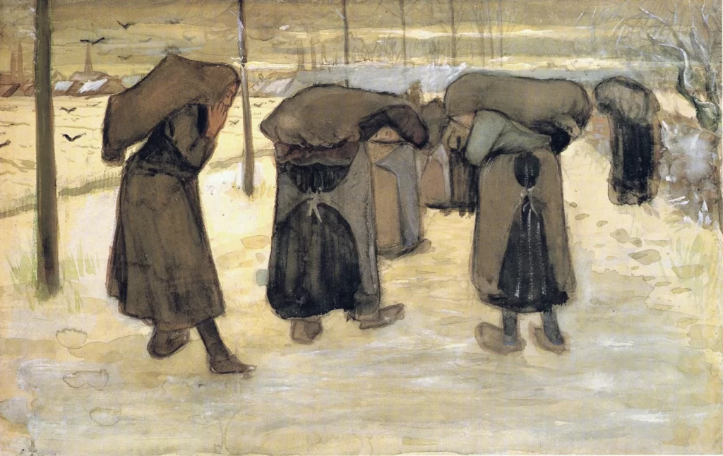 Miners Wives Carrying Sacks of Coal Van Gogh