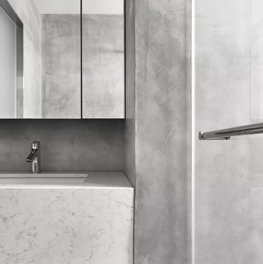 Minimalist Bathroom Grey Marble Neutral Industrial