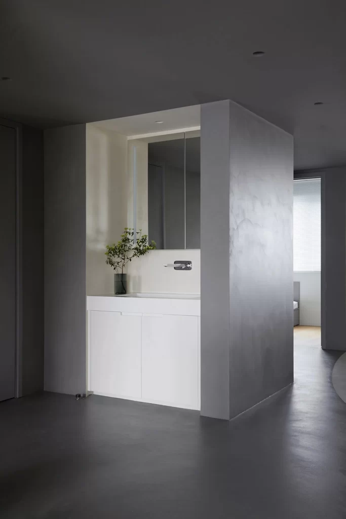 Minimalist Bathroom White Neutral Grey Marble