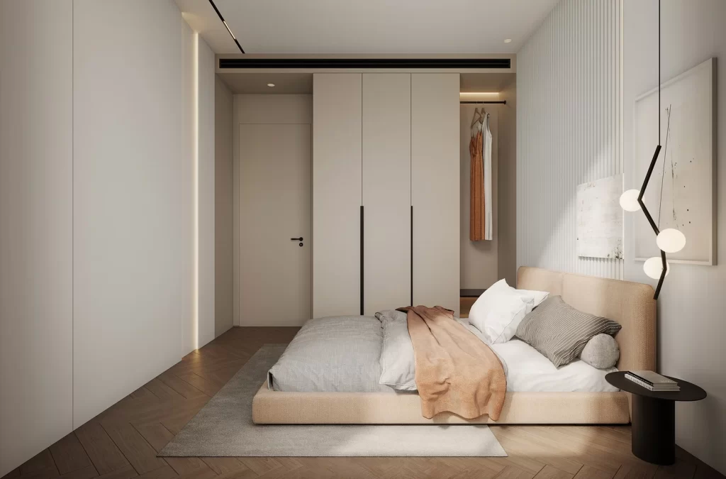 Minimalist Bedroom Neutral Beige Wood Simple