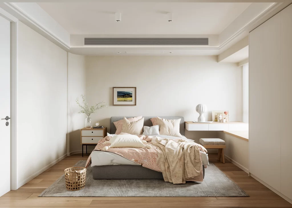 Minimalist Bedroom Neutral Beige Wood Simple