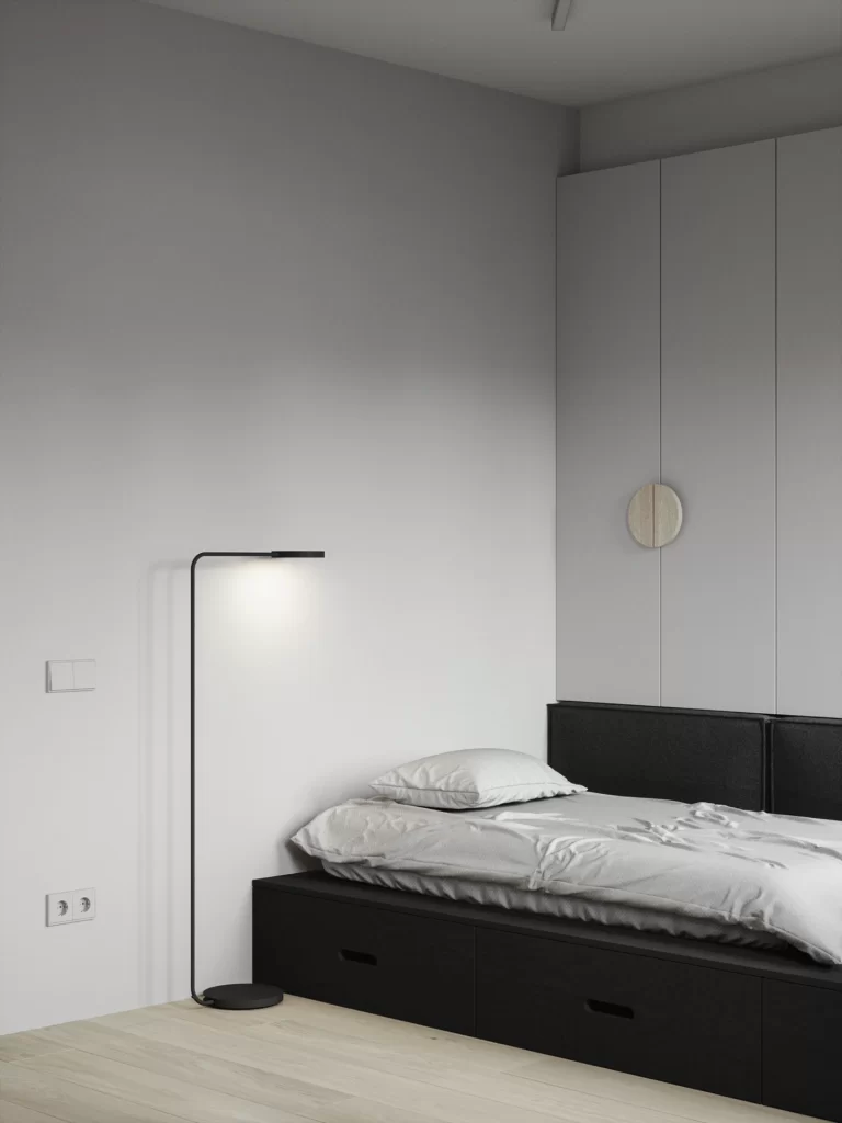 Minimalist Bedroom Neutral Grey Simple Clean Lines