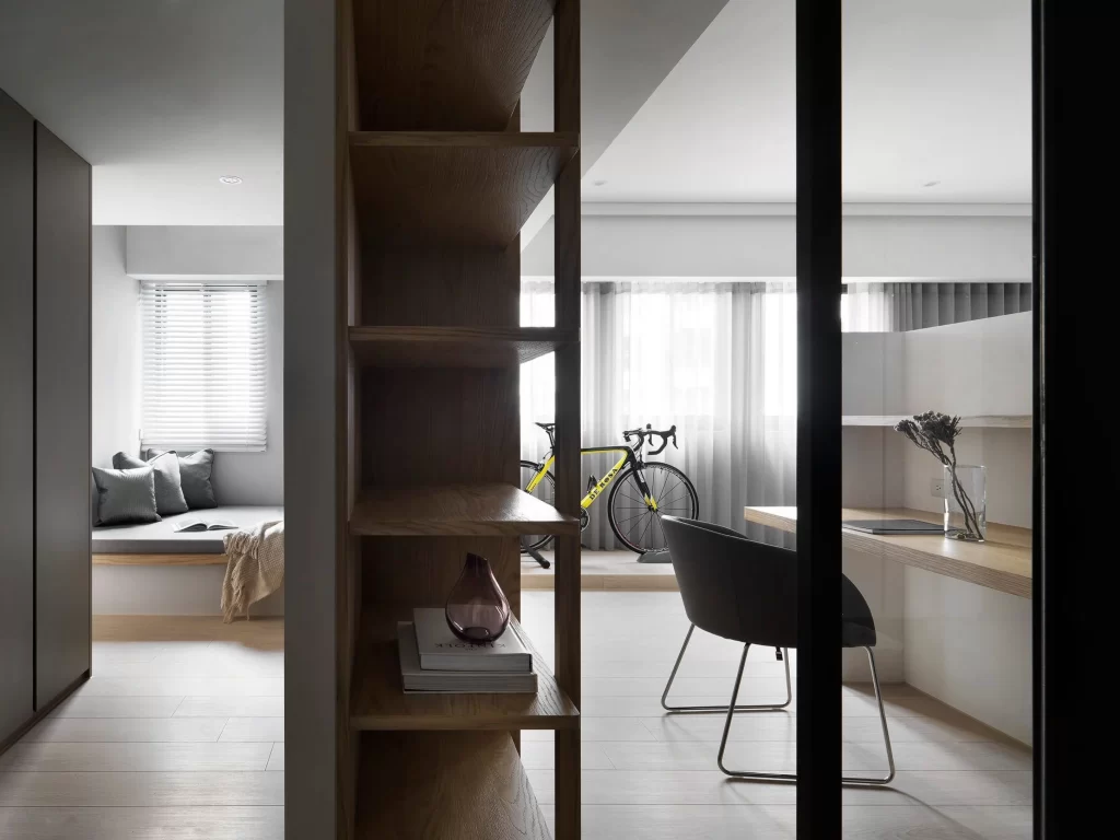 Minimalist Bedroom Neutral Light Wood Black Accents