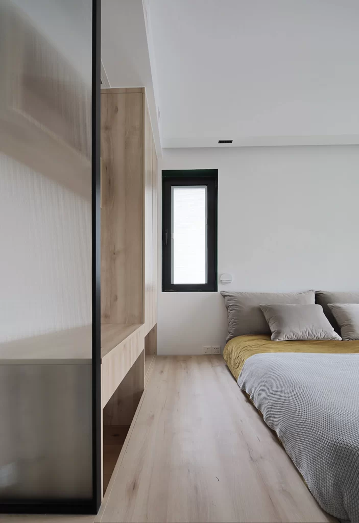 Minimalist Bedroom Neutral Light Wood White Simple