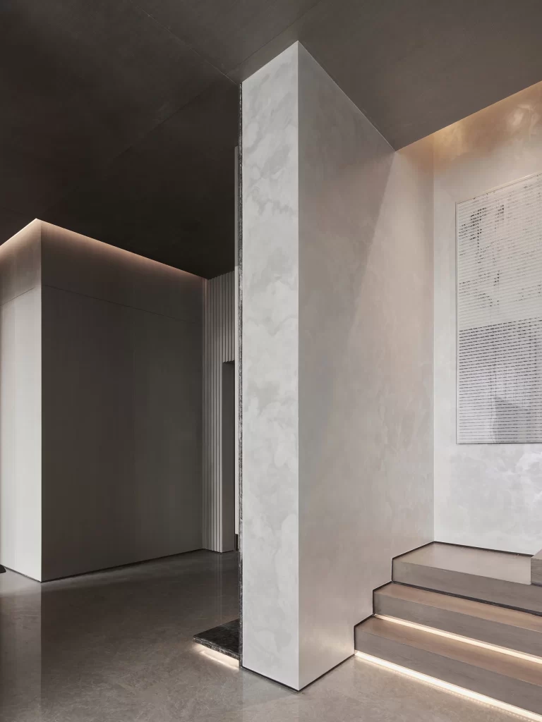 Minimalist Contemporary Neutral White Grey Marble