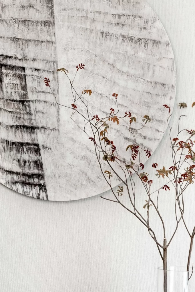 Minimalist Contemporary White Monochrome Textured Art