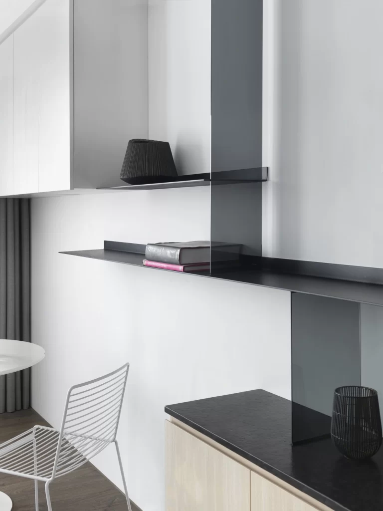 Minimalist Contemporary White Neutral Black Metal