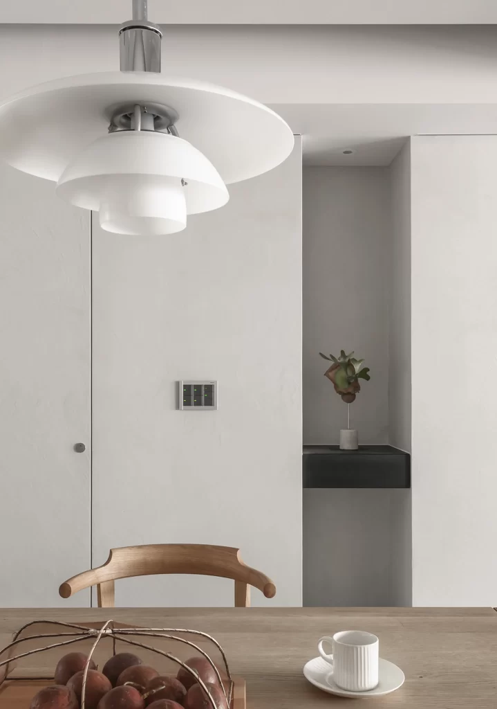 Minimalist Dining Room White Neutral Wood Simple