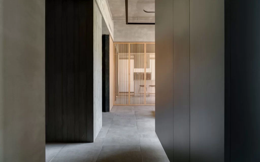Minimalist Industrial Neutral Gray Concrete Wood