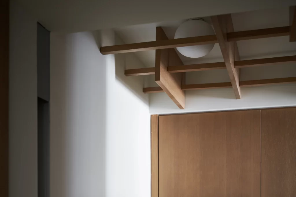 Minimalist Japanese Wood White Ceiling Light