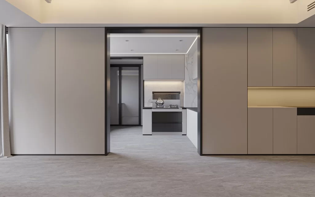 Minimalist Kitchen Neutral Gray Clean Lines