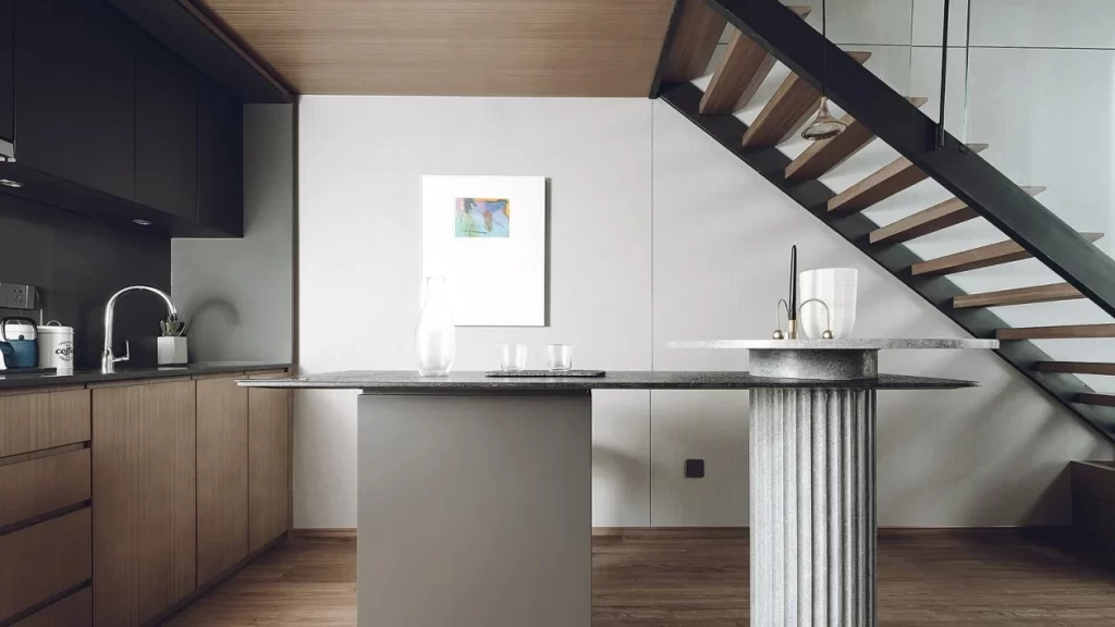 Minimalist Kitchen Neutral Grey Wood