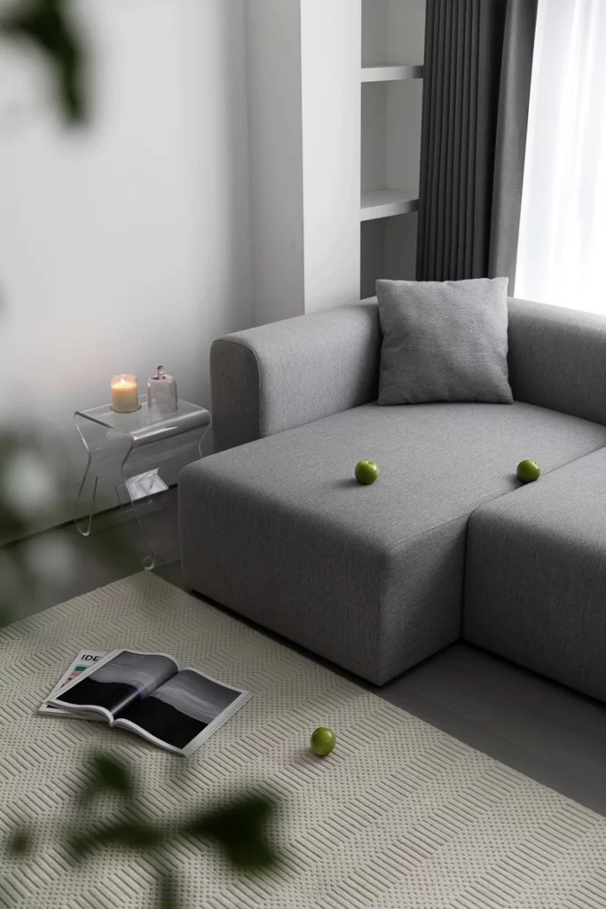 Minimalist Living Room Grey Neutral Soft Textures