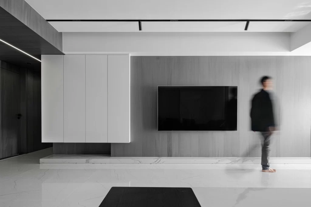 Minimalist Living Room Monochrome Neutral Black White
