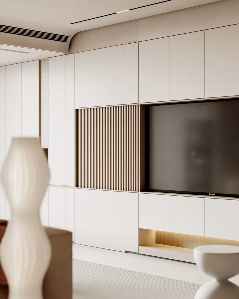 Minimalist Living Room Neutral Beige Simple Clean