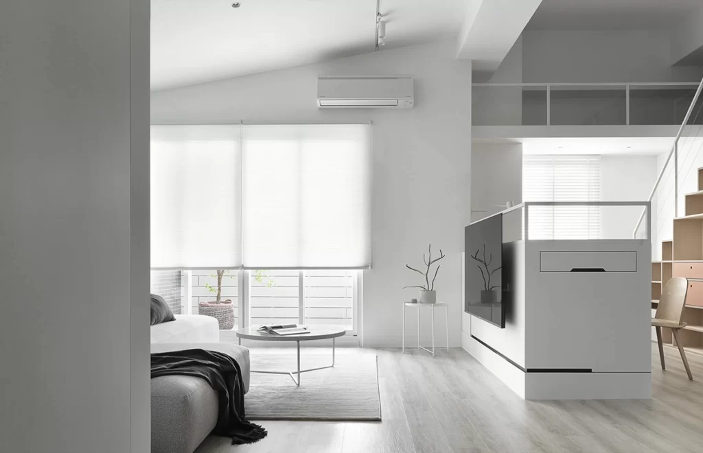 Minimalist Living Space White Neutral Light Wood Airy