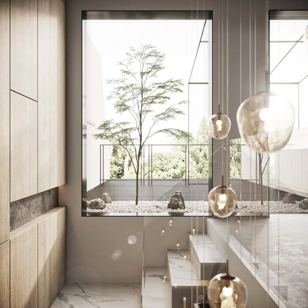 Minimalist Modern Living Room Natural Light Neutral