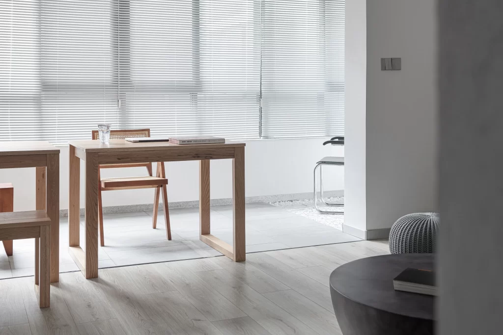 Minimalist Office Neutral Light Wood White Simple