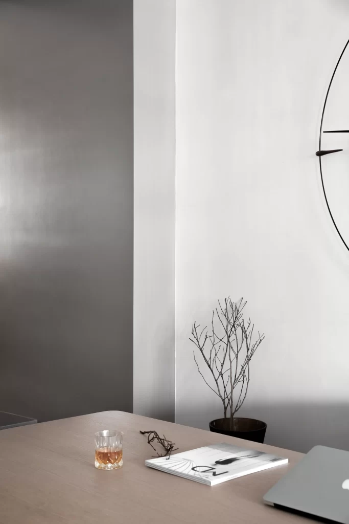 Minimalist Office Neutral White Grey Simple Functional
