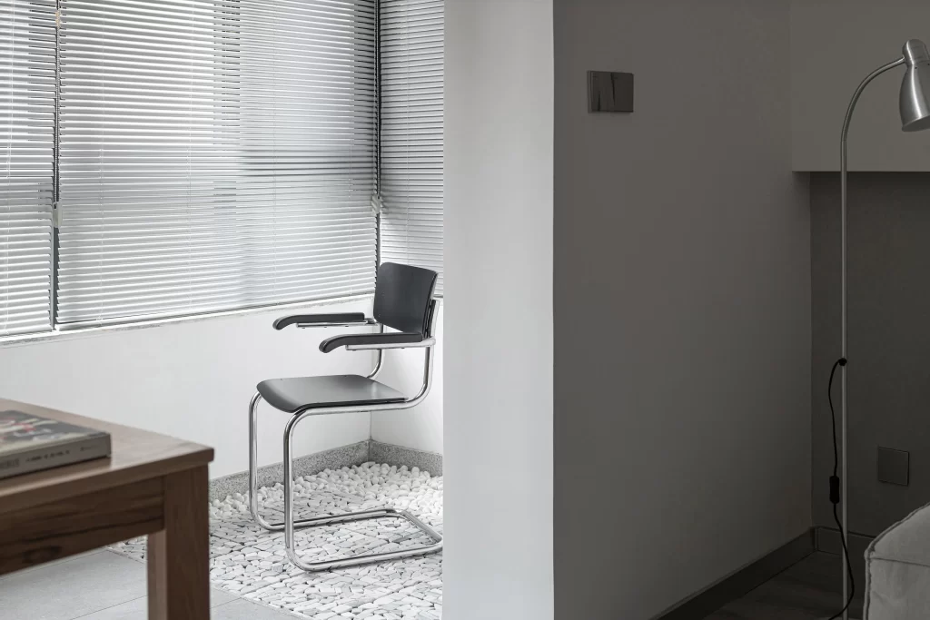 Minimalist Office White Neutral Black Metal Floor Lamp