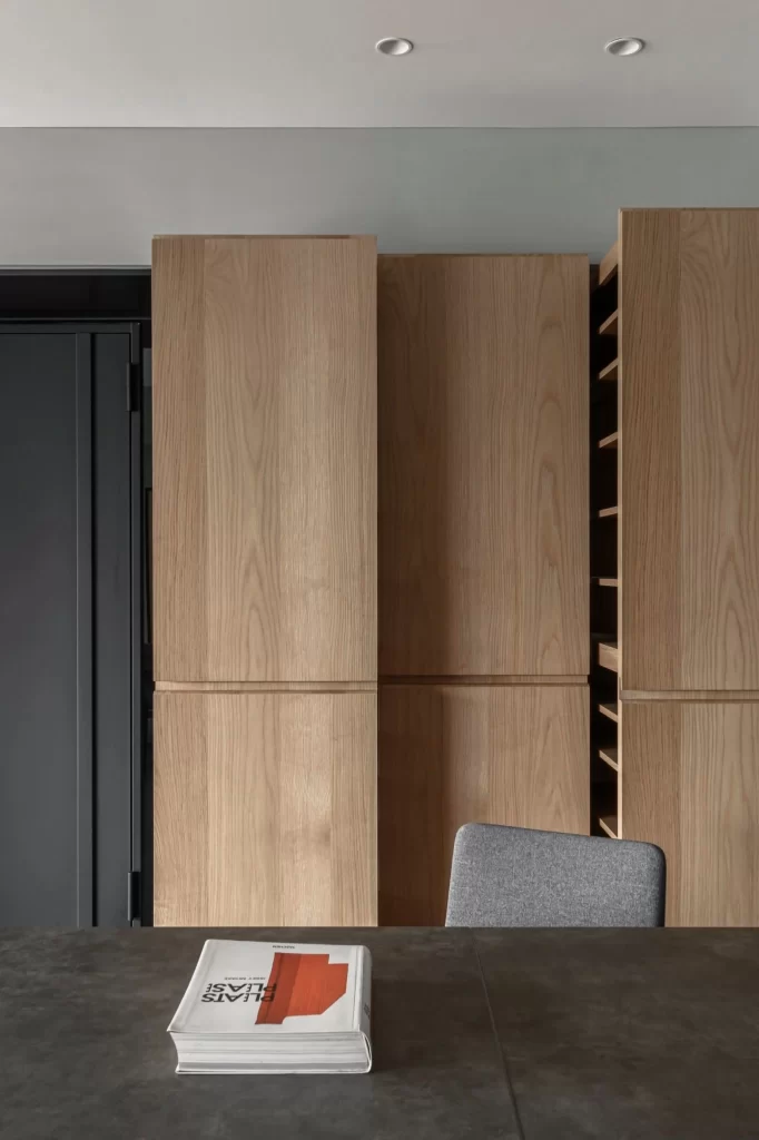 Minimalist Study Neutral Light Wood Grey Simple