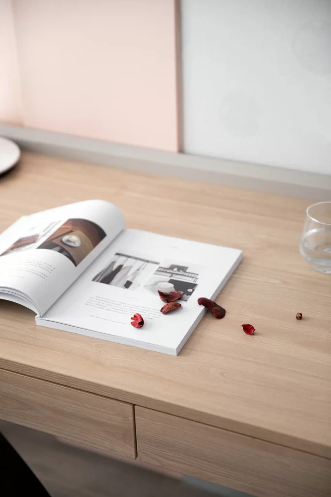 Minimalist Study Neutral Light Wood Simple Clean