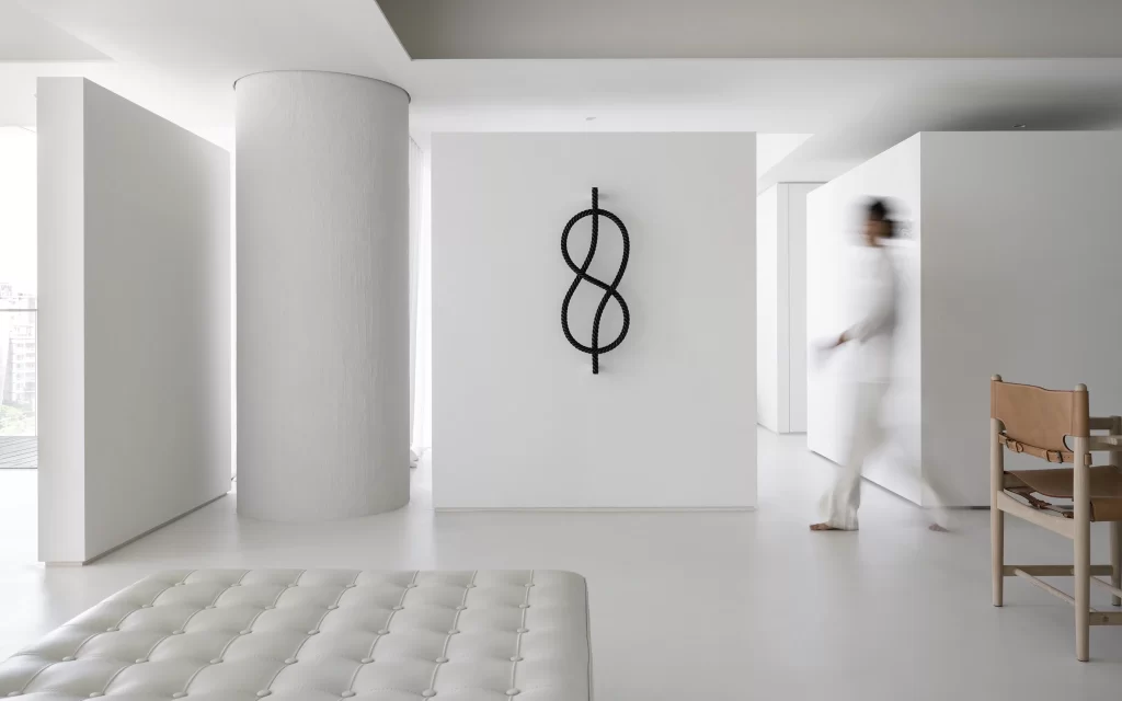 Minimalist White Neutral Sculptural Artistic