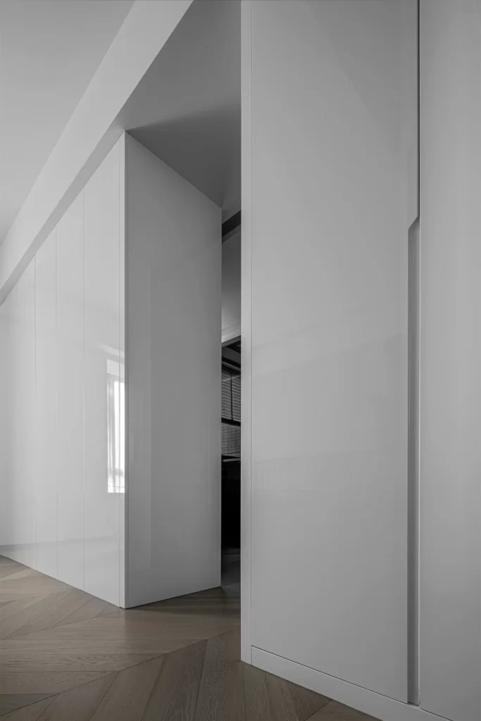 Minimalist White Neutral Wood Floor Clean Lines