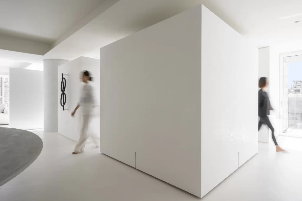 Minimalist White Space Geometric Shapes Clean Lines Neutral Tones