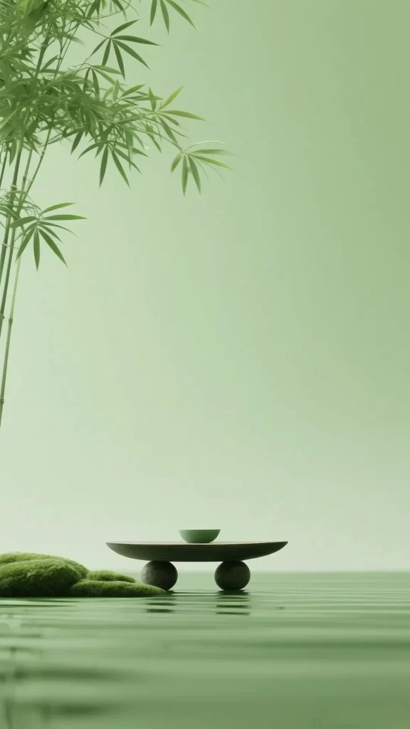 Minimalist Zen Garden Bamboo Table Bowl