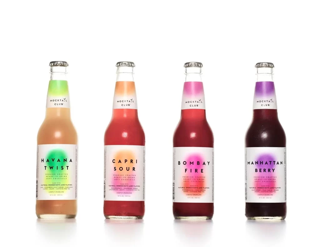 Mocktail Club Bottles Colorful Modern Design