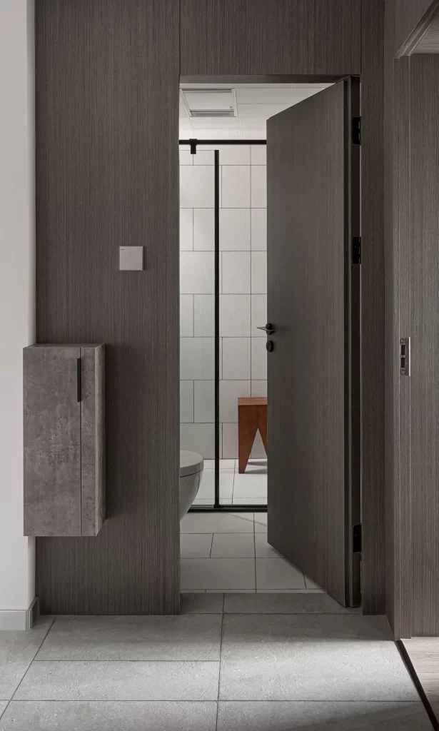 Modern Bathroom Neutral Grey Minimalist Tiles