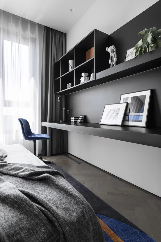 Modern Bedroom Black White Grey Minimalist