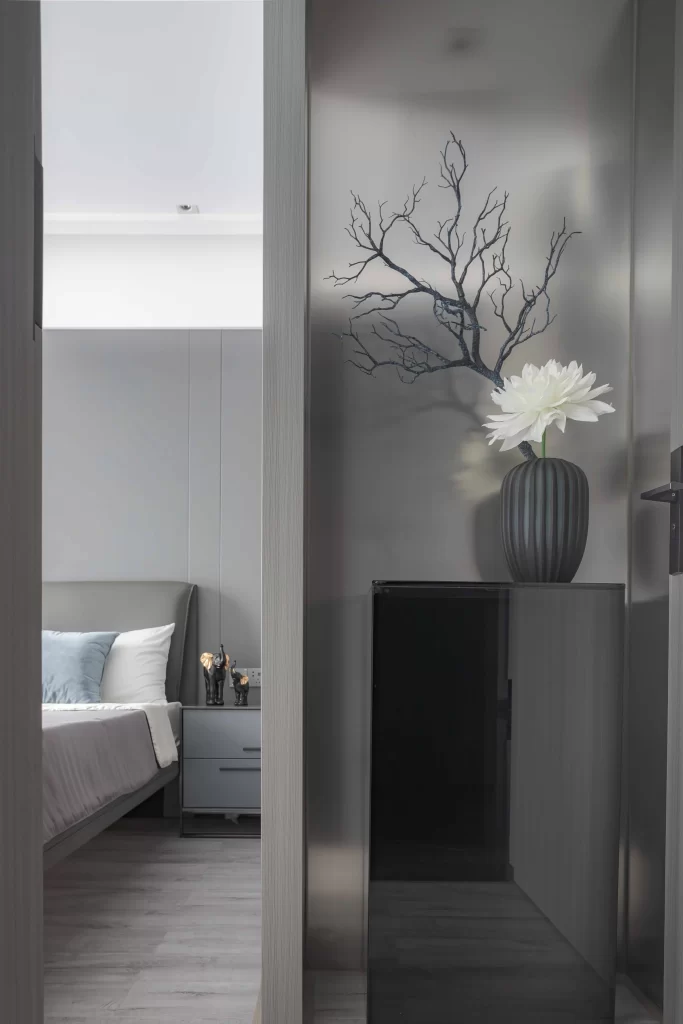 Modern Bedroom Gray Neutral Minimalist