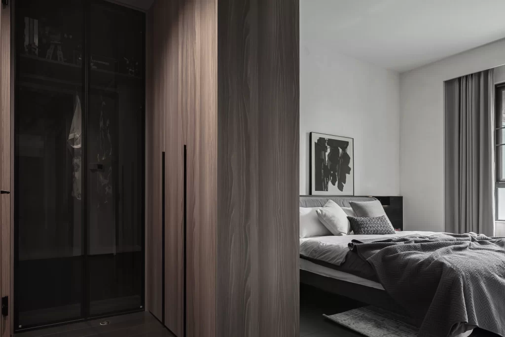 Modern Bedroom Neutral Grey Wood Minimalist