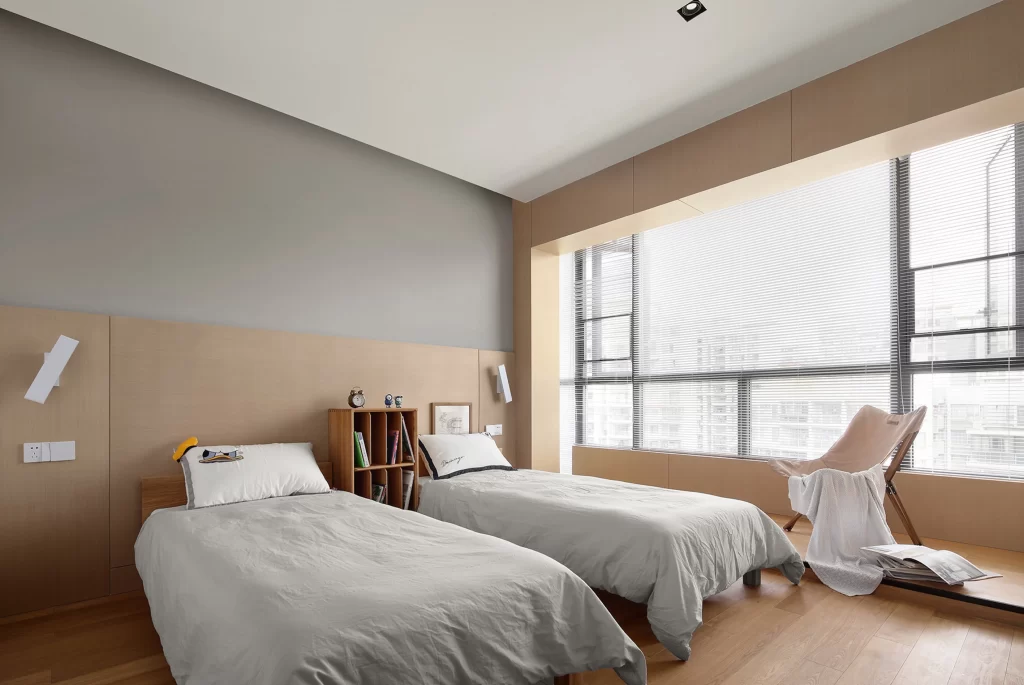 Modern Bedroom Neutral Light Wood Simple Functional