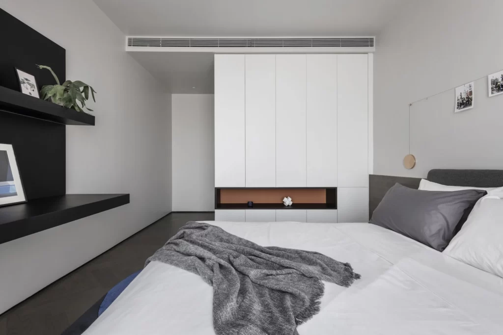 Modern Bedroom Neutral White Gray Minimalist