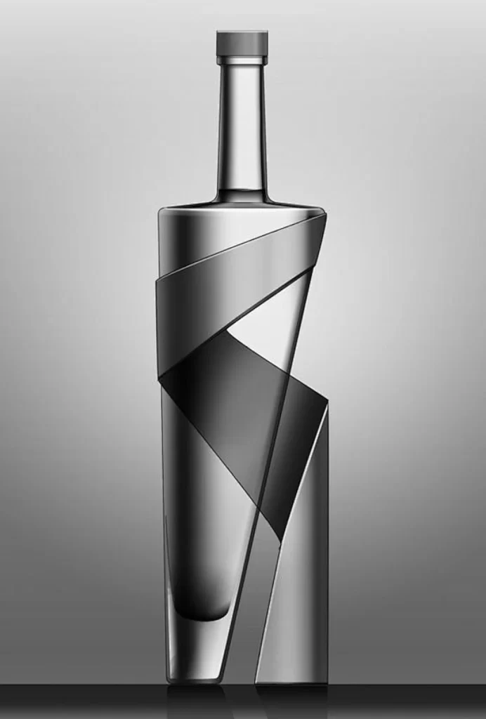 Modern Bottle Design Geometric Shape Minimalist Aesthetic