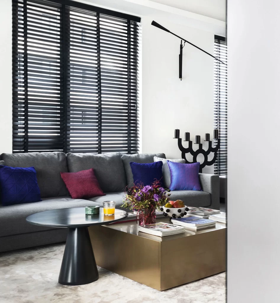Modern Contemporary Living Room Gray Black White Neutral
