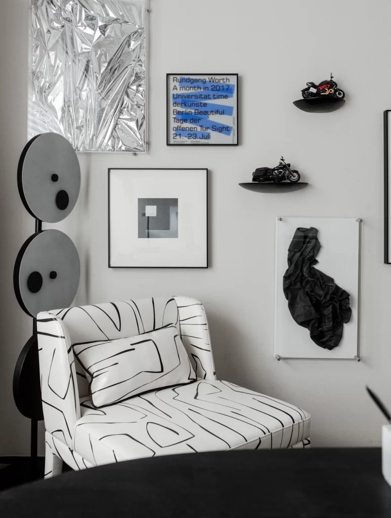 Modern Contemporary Living Space Monochrome Artistic Minimalist