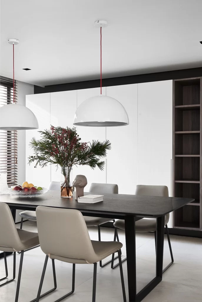 Modern Dining Room Neutral Black White Minimalist