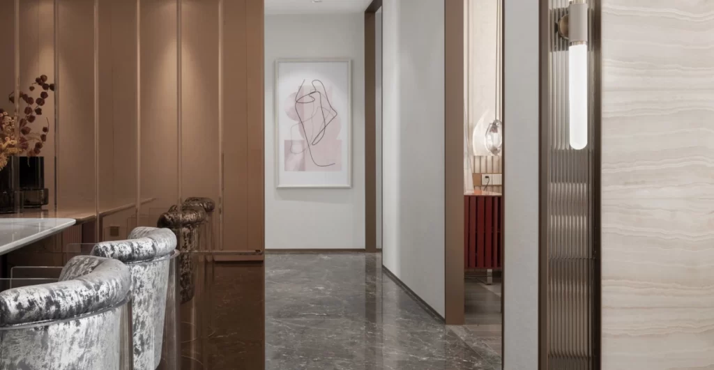 Modern Elegance Dining Room Neutral Tones Marble Accents