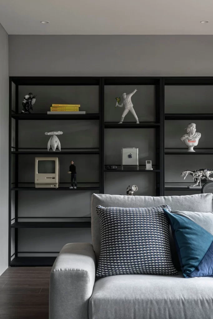 Modern Industrial Living Room Grey Black Neutral Metal