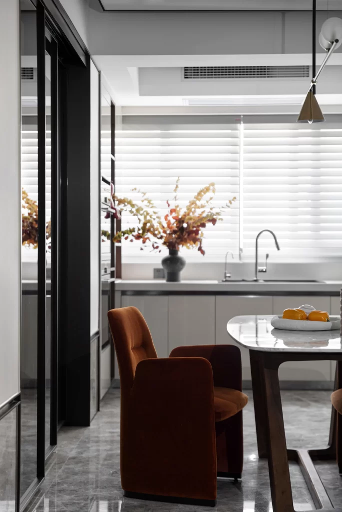 Modern Kitchen White Neutral Dark Wood